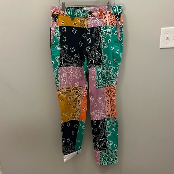 Sun + Stone Patchwork Pants Multicolor Boho Funky Size 30 - Picture 1 of 10